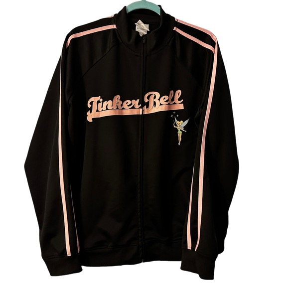 Disney Store Tinker Bell full-zip tracksuit jacket, women’s XXL. Pink stripes - Picture 3 of 13